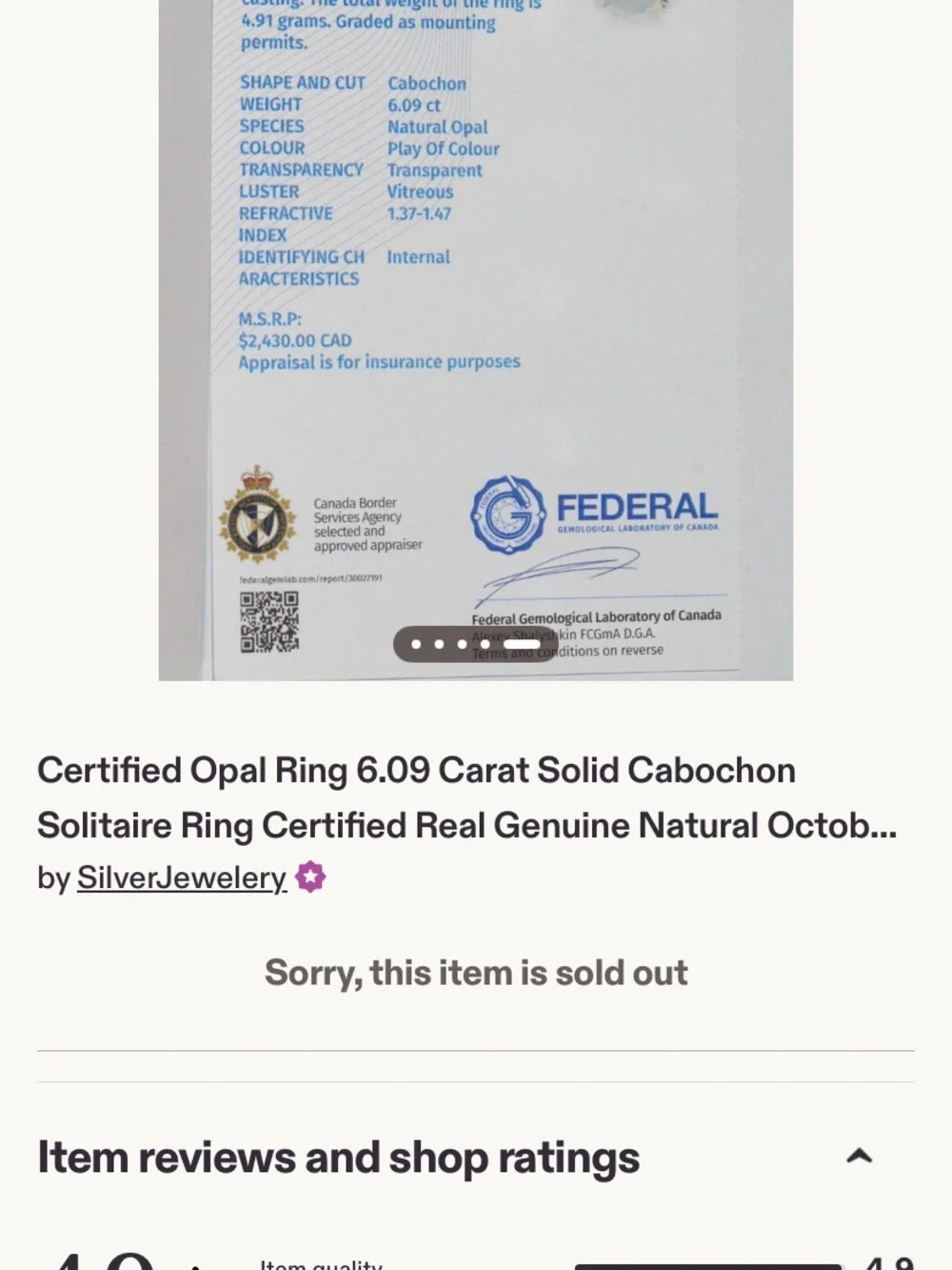 Silver Opal Solitaire Ring – Multi-Color Fire Opal Cabochon